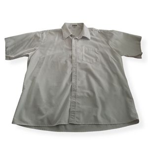 Mens short sleeve uniform white dress shirt